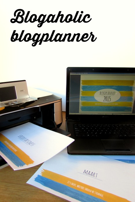blogaholic blogplanner, laptop, printer
